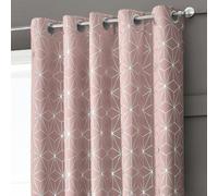 Velosso Moreno Thermal Blackout Ready Made Eyelet Curtains - Pink