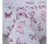 Velosso Nature-Inspired Floral & Butterfly Design Duvet Cover Set With Pillowcases, Easy-Care Lightweight Bedroom Decor - Multicolour
