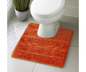 Velosso Orange Lexington Bath Pedestal Mat Cashmere Feel
