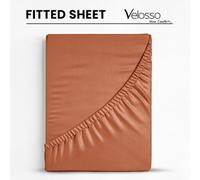Velosso Orange Microfibre Fitted Sheet King