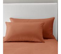 Velosso Orange Microfibre Pillowcase Pair 50Cm X 75Cm