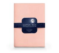 Velosso Peach Cotton Rich Pecale Plain Dyed Valance Sheet King