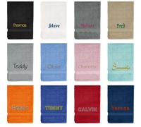 Velosso Personalised Towels With Custom Embroidery - Premium 550GSM Pure Egyptian Cotton Bath Sheet (Orange)