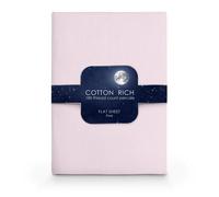 Velosso Pink Cotton Rich Pecale Plain Dyed Valance Sheet King