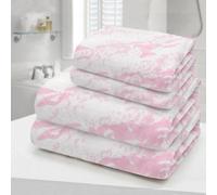 Velosso Pink Marble Printed Towels 100% Cotton Bath Towel