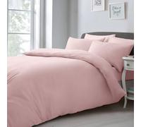 Velosso Pink Microfibre Plain Duvet Cover And Pillowcase Set King