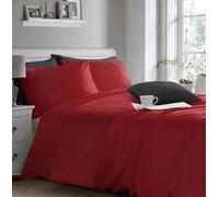 Velosso Pinsonic Design Duvet Cover & Pillowcase Set In Elegant - Modern Bedding For Sleek Bedroom Decor, Button Enclosure - Red