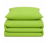 Velosso Plain Dyed Duvet Cover & Pillowcase Set in Lime | Size: King Velosso Lime King