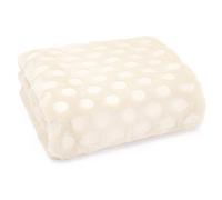 Velosso Plush Popcorn Effect Throw Blanket - Faux Fur Cosy Blanket in Cream | Size: 125 cm x 150 cm Velosso Cream 125 cm x 150 cm