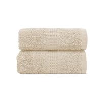 Velosso Premium 2 Pack Hand Towels 100% Egyptian Cotton Super Soft Ultra Absorbent Thick Towels Extra Large Hand Towels Hotel Spa Quality 50 x 80cms (Ivory Cream)