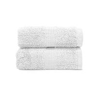 Velosso Premium 2 Pack Hand Towels 100% Egyptian Cotton Super Soft Ultra Absorbent Thick Towels Extra Large Hand Towels Hotel Spa Quality 50 x 80cms (White)