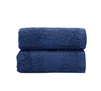 Velosso Premium 2 Pack Hand Towels 100% Egyptian Cotton Super Soft Ultra Absorbent Thick Towels Extra Large Hand Towels Hotel Spa Quality 50 x 80cms (Navy)