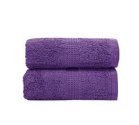 Velosso Premium 2 Pack Hand Towels 100% Egyptian Cotton Super Soft Ultra Absorbent Thick Towels Extra Large Hand Towels Hotel Spa Quality 50 x 80cms (Purple)