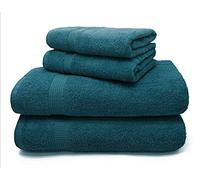 Velosso Premium Egyptian Cotton Waffle Border Soft 4pce Towel Bale Set 2 Hand 2 Bath Super Absorbent 550GSM Hand and Bath Towel Set 100% Cotton - Indigo