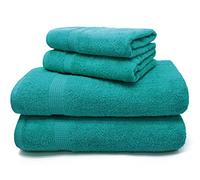 Velosso Premium Egyptian Cotton Waffle Border Soft 4pce Towel Bale Set 2 Hand 2 Bath Super Absorbent 550GSM Hand and Bath Towel Set 100% Cotton - Jade