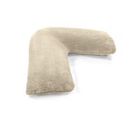 Velosso Premium Large Maternity V Pillow with Soft Teddy Pillowcase Extra Cushioning Support for Back, Neck and Head, Pregnancy Nursing Pillow Non Allergenic with Removable Teddy Cover (Teddy Beige)
