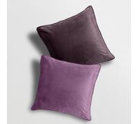 Velosso Premium Quality Velvet Sofa Cushion, Soft-Touch Zip Closure, Machine Washable Decorative Throw Cushion - Aubergine