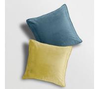 Velosso Premium Quality Velvet Sofa Cushion, Soft-Touch Zip Closure, Machine Washable Decorative Throw Cushion - Multicolour