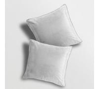 Velosso Premium Quality Velvet Sofa Cushion, Soft-Touch Zip Closure, Machine Washable Decorative Throw Cushion - White