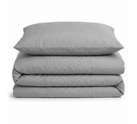 Velosso Quilted Geo Duvet Cover & Pillowcase Set in Silver | Size: Super King Velosso Silver Super King