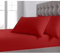 Velosso Red Plain Dyed Fitted Sheet King