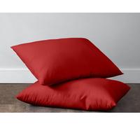 Velosso Red Plain Dyed Pillowcase Pair 50Cm X 75Cm