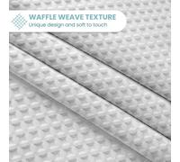 Velosso Ring Top Door Curtains - Waffle Weave Design, Textured Drapes, Light Filtering And Thermal Curtains For Modern Home Decor -White