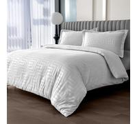 Velosso Satin Style Duvet Cover Pillowcase Set Soft Texture & Easy Care in White | Size: King Velosso White King