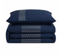 Velosso Sephora Duvet Cover & Pillowcase Set with Foil Printed in Navy | Size: Double Velosso Navy Double