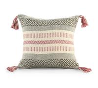 Velosso Shabby Chic Chenille Fabric Sofa Cushion, Machine Washable With Zip Closure - Blush Pink
