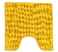 Velosso Shaggy Noodle Chenille Touch High Density Bath Mat Pedestal Mat Anti Slip Super Absorbent (50 x 50 cms, Ochre)