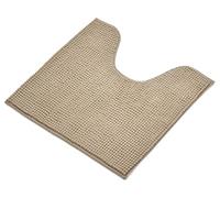Velosso Shaggy Noodle Chenille Touch High Density Bath Mat Pedestal Mat Anti Slip Super Absorbent (50 x 50 cms, Natural)