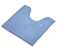 Velosso Shaggy Noodle Chenille Touch High Density Bath Mat Pedestal Mat Anti Slip Super Absorbent (50 x 50 cms, Blue)