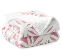 Velosso Sherpa Fur Throw Blanket Reversible Fluffy Bed Throw Teddy Sofa Bed Blanket Travel Warm Super Soft (Coral Pink, 127x152cms)