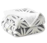 Velosso Sherpa Fur Throw Blanket Reversible Fluffy Bed Throw Teddy Sofa Bed Blanket Travel Warm Super Soft (Silver Grey, 127x152cms)