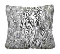 Velosso Siberia Faux Fur Filled Cushion with Rich Fur in Grey | Size: 56 cm x 56 cm Velosso Grey 56 cm x 56 cm
