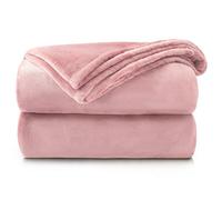 Velosso Soft Touch Luxurious Faux Mink Throw Blanket - Perfect For Bed - Sl ecor, Minimalist Soft Weave - 150Cm X 200Cm, Blush