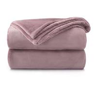 Velosso Soft Touch Luxurious Faux Mink Throw Blanket - Perfect For Bed - Sl ecor, Minimalist Soft Weave - 150Cm X 200Cm, Mauve