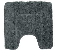 Velosso Super Soft Microfibre High Density Bath Mat Pedestal Mat Anti Slip Super Absorbent (50 x 50 cm Pedestal Mat, Charcoal Grey)