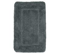Velosso Super Soft Microfibre High Density Bath Mat Pedestal Mat Anti Slip Super Absorbent (50 x 80 cm Bath Mat, Charcoal Grey)