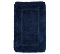 Velosso Super Soft Microfibre High Density Bath Mat Pedestal Mat Anti Slip Super Absorbent (50 x 80 cm Bath Mat, Navy Blue)