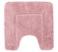 Velosso Super Soft Microfibre High Density Bath Mat Pedestal Mat Anti Slip Super Absorbent (50x50 Pedestal Mat, Blush Pink)