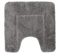 Velosso Super Soft Microfibre High Density Bath Mat Pedestal Mat Anti Slip Super Absorbent (Grey, 50x50 Pedestal Mat)