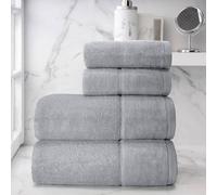 Velosso Super Soft Plush Velour 100% Cotton Towel in Silver Velosso Silver
