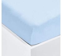 Velosso Super Soft Terry Towelling Stretch Fitted Sheet Mattress Protection Cover Fully Elasticated Extra Deep (Blue, Cot)
