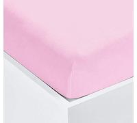 Velosso Super Soft Terry Towelling Stretch Fitted Sheet Mattress Protection Cover Fully Elasticated Extra Deep (Pink, Single)