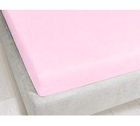 Velosso Super Soft Terry Towelling Stretch Fitted Sheet Mattress Protection Cover Fully Elasticated Extra Deep (Pink, Cot)