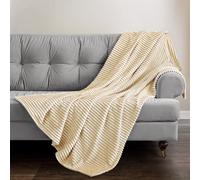 Velosso Supersnug Cloud Soft Throw Blanket - Thermal Soft, Ribbed Design For Sofa, Bed, Lounge - 150Cm X 200Cm Weave Blanket - Ochre