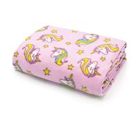 Velosso Tartan Check Polar Fleece, Throw Blanket, Suitable for Chair or Bed, Machine Washable, 127cm x 152cm (Pink Unicorn)