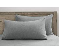 Velosso Teddy Bear Super Plush Warm Fuzzy Cuddly Fleece Thermal Bedding Pillowcases (One Pair Pillowcase, Silver Grey)